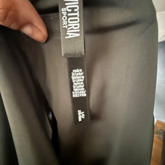 Victoria Sport Green Velvet Long Sleeve Bodysuit  Womens Size L - Picture 5 of 6